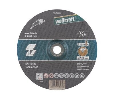 WOLFCRAFT - DISCO DA TAGLIO PER METALLO Ø 230 MM. A CENTRO DEPRESSO 1626099