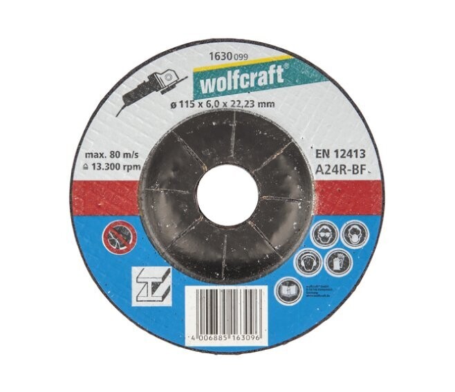WOLFCRAFT - DISCO PER SGROSSARE PER METALLO Ø 115 MM. A CENTRO DEPRESSO 1630099