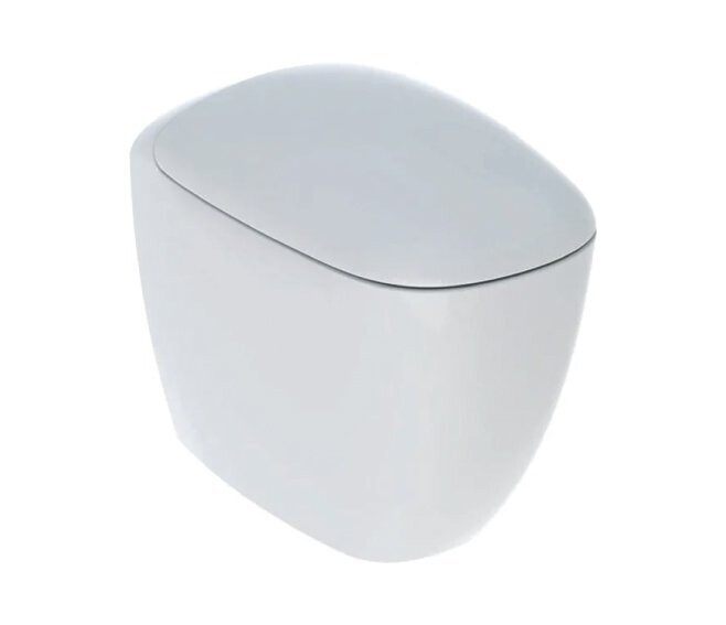 GEBERIT - CITTERIO VASO A PAVIMENTO RIMFREE BTW FILO PARETE A CACCIATA CON SEDILE WC SOFT-CLOSE BIANCO KERATECT 500.823.00.1