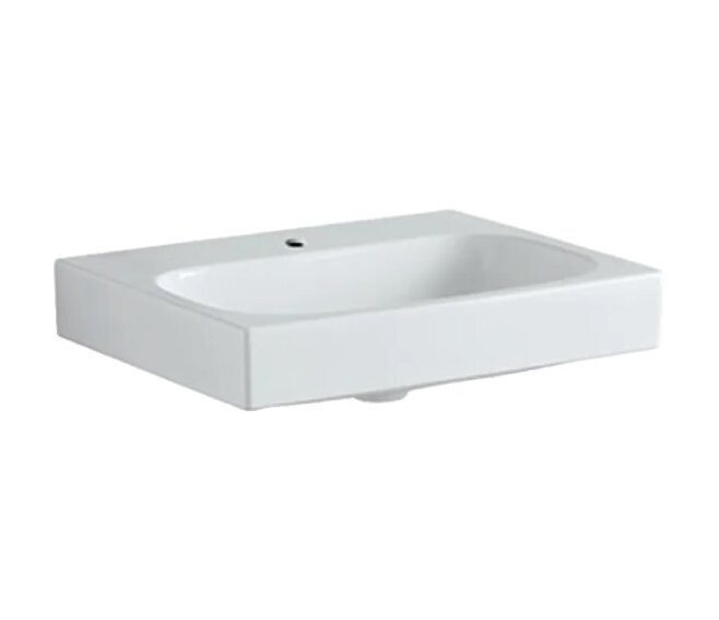 GEBERIT - CITTERIO LAVABO 60 CM. IN GRES PORCELLANATO CON TAPPO PER PILETTA BIANCO KERATECT 500.544.01.1