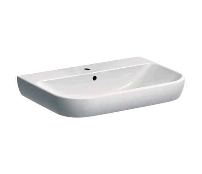 GEBERIT - SMYLE LAVABO MONOFORO 70 CM. IN VETROCHINA BIANCO 500.248.01.1