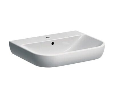 GEBERIT - SMYLE LAVABO MONOFORO 60 CM. IN VETROCHINA BIANCO 500.228.01.1
