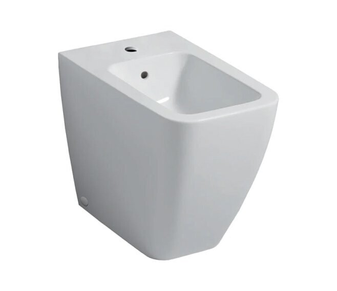 GEBERIT - ICON SQUARE BIDET A PAVIMENTO BTW FILO PARETE CON FISSAGGIO NASCOSTO BIANCO 231950000