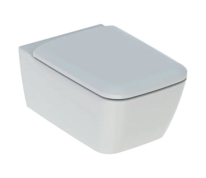GEBERIT - ICON SQUARE VASO SOSPESO RIMFREE A CACCIATA CON FISSAGGIO NASCOSTO E SEDILE WC SOFT-CLOSE BIANCO 500.807.00.1