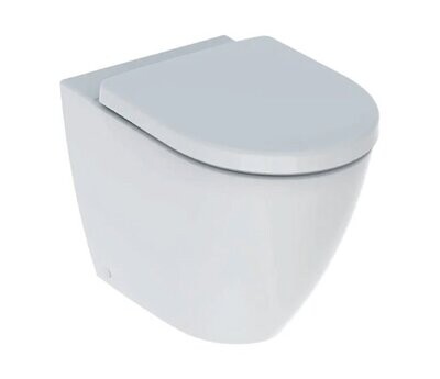 GEBERIT - ICON VASO A PAVIMENTO RIMFREE BTW FILO PARETE A CACCIATA CON FISSAGGIO NASCOSTO E SEDILE WC STANDARD BIANCO 500.828.00.1