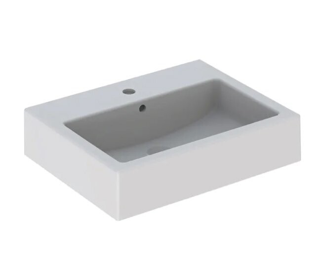 GEBERIT - CLOSER LAVABO 60 CM. CON BACINO INTERNO RETTANGOLARE IN GRES PORCELLANATO BIANCO 500.855.00.1