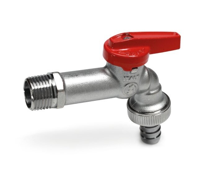 GIACOMINI - R619 RUBINETTO DI EROGAZIONE 1/2" CON ATTACCO MASCHIO E PORTAGOMMA R619IX103
