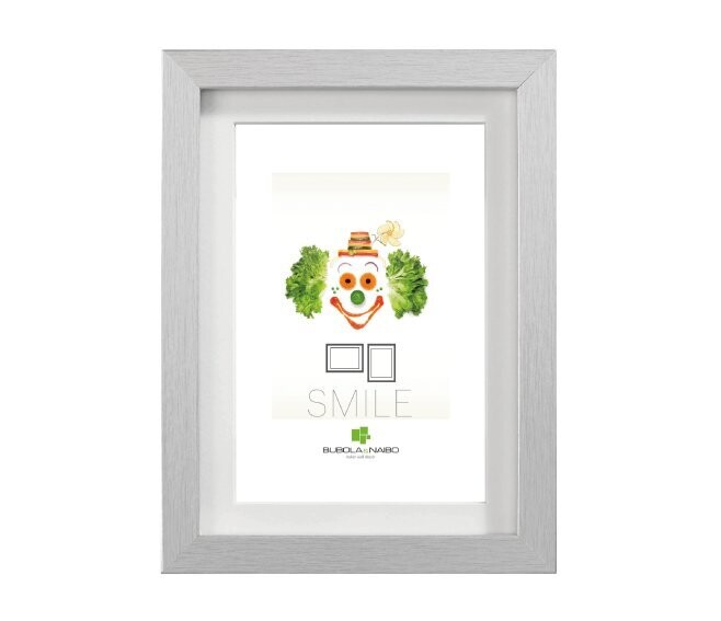 BUBOLA & NAIBO - CORNICE LEIDA SERIE SMILE IN PPC COLORE ARGENTO 13 X 18 CM. 5860C AA 04
