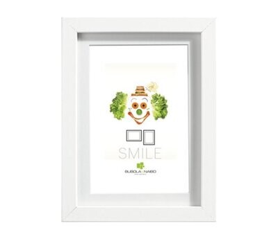 BUBOLA & NAIBO - CORNICE LEIDA SERIE SMILE IN PPC COLORE BIANCO FORMATO A4 21 X 29,7 CM. 5860C BI MA4