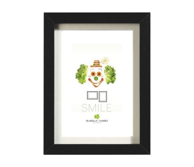 BUBOLA & NAIBO - CORNICE LEIDA SERIE SMILE IN PPC COLORE NERO FORMATO A4 21 X 29,7 CM. 5860C NE MA4