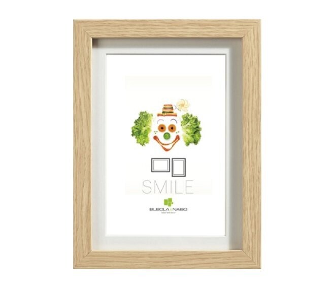 BUBOLA & NAIBO - CORNICE LEIDA SERIE SMILE IN PPC COLORE ROVERE 13 X 18 CM. 5860C RV 04