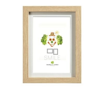 BUBOLA & NAIBO - CORNICE LEIDA SERIE SMILE IN PPC COLORE ROVERE 13 X 18 CM. 5860C RV 04