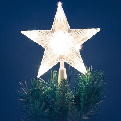 LOTTI - PUNTALE LED A STELLA CON EFFETTO VISUAL 10 LED ON/OFF CLASSIC BIANCO CALDO A BATTERIA 30657