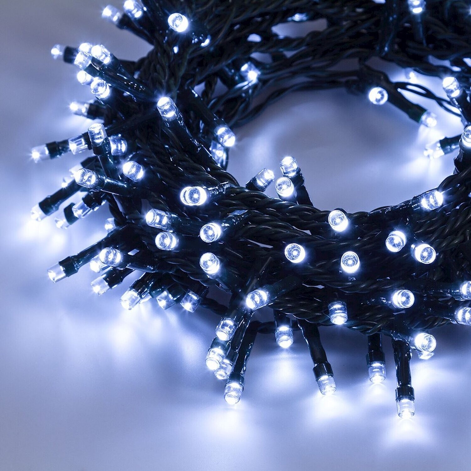 LOTTI - CATENA TLE 48,5 MT. 1200 LED BIANCO FREDDO 5 MM. CON MEMORY CONTROLLER LUCE FISSA + 7 GIOCHI 40144
