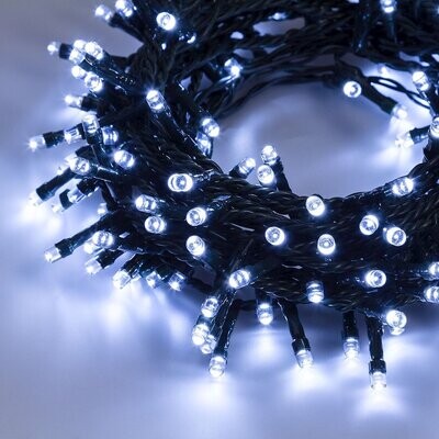 LOTTI - CATENA TLE 48,5 MT. 1200 LED BIANCO FREDDO 5 MM. CON MEMORY CONTROLLER LUCE FISSA + 7 GIOCHI 40144