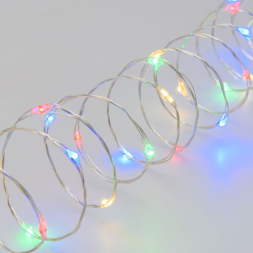 LOTTI - CATENA LINEARE ARGENTO 1 MT. CON 10 MICROLED MULTICOLORE 65727
