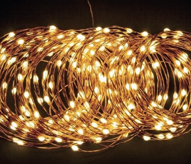 BIZZOTTO - CATENA SNAKE 300 MICROLED 18 MT. LUCE BIANCO CALDO CLASSIC COPPER IP44 8 GIOCHI DI LUCE 935054