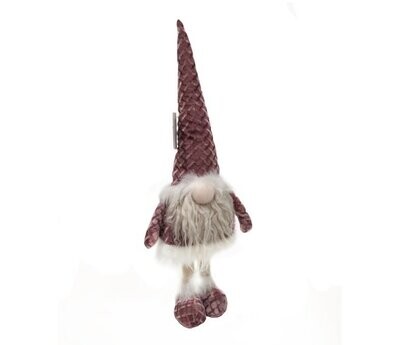 BIZZOTTO - BABBO RUFUS STAND ROSA H.45 CM. DECORAZIONE NATALIZIA 935343