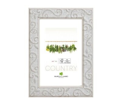 BUBOLA & NAIBO - CORNICE MILTON IN LEGNO SERIE COUNTRY COLORE BIANCO 13 X 18 CM. 5790 03 04