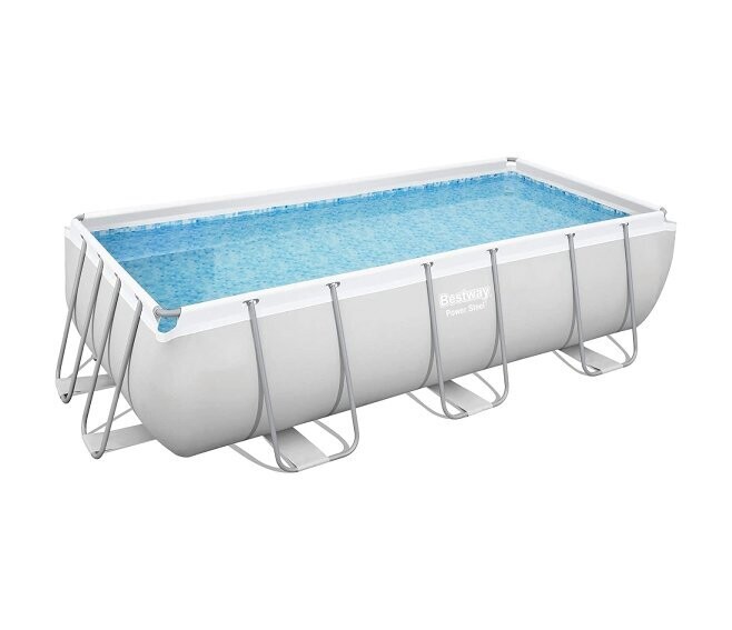 BESTWAY - POWER STEEL FRAME PISCINA FUORI TERRA RETTANGOLARE 404 X 201 X 100 CM.  CAPACITA' 6.478 LT. 56442
