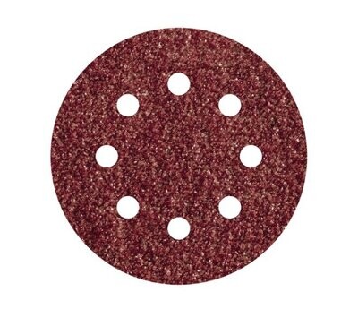 WOLFCRAFT - SET DI 5 DISCHI ABRASIVI VELCRATI PER LEGNO E METALLO DN. 125 MM. GRANA 120 GR. 2251000