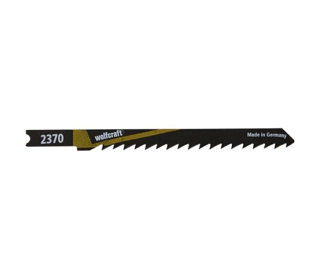 WOLFCRAFT - 2 LAME PER SEGHETTI ALTERNATIVI HCS ATTACCO A "U" TAGLIO RAPIDO PER LEGNO L. 75 MM. 2370000