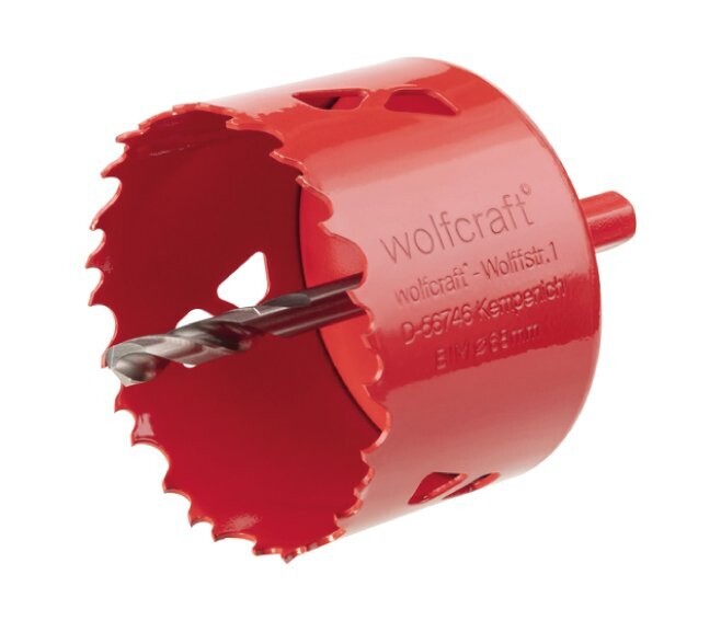 WOLFCRAFT - SEGA A TAZZA BIM PER LEGNO METALLO PLASTICA CARTONGESSO PROFONDITA' TAGLIO 40 MM. DN. 68 MM. 5474000