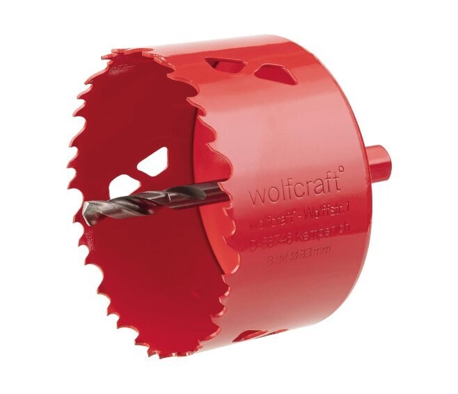 WOLFCRAFT - SEGA A TAZZA BIM PER LEGNO METALLO PLASTICA CARTONGESSO PROFONDITA' TAGLIO 40 MM. DN. 83 MM. 5476000