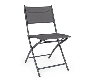BIZZOTTO - MARTINEZ SEDIA PIEGHEVOLE COLOR ANTRACITE 0802776