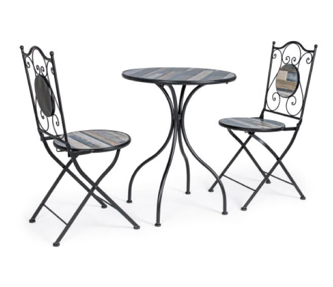 BIZZOTTO - HUSTON SET TAVOLO ROTONDO CON 2 SEDIE PIEGHEVOLI 0806175 BIZZOTTO - HUSTON SET TAVOLO ROTONDO CON 2 SEDIE PIEGHEVOLI 0806175