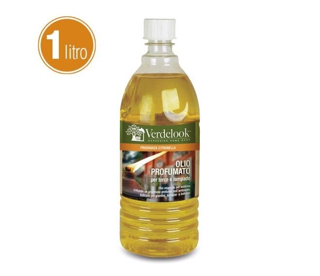 VERDELOOK - OLIO LAMPANTE A BASE VEGETALE PER ESTERNO FRAGRANZA ALLA CITRONELLA 1 LT. 1111