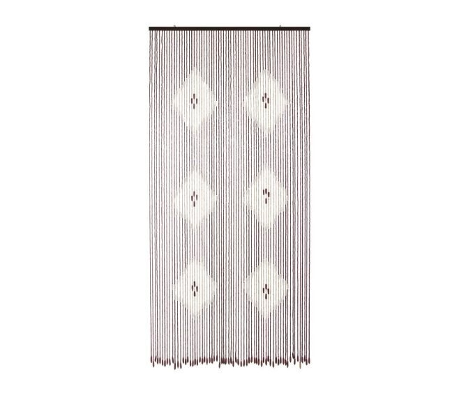 VERDELOOK - TENDA CON CORALLINI IN LEGNO DA INTERNO/ESTERNO 100 X 220 CM. 66 FILI MARRONE BEIGE 811/6