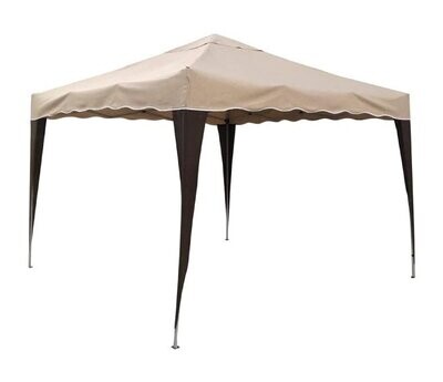 VERDELOOK - GAZEBO PIEGHEVOLE 3 X 2 MT. IN METALLO COPERTURA IN POLIESTERE BEIGE CON SACCA 787/32