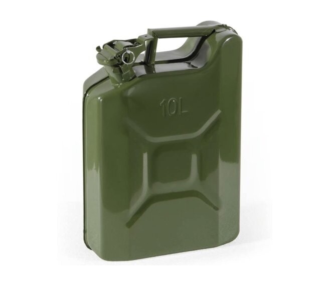 VERDELOOK - TANICA IN METALLO DA 10 LITRI PER CARBURANTI LIQUIDI SENZA PIOMBO 212/3