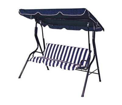 VERDELOOK - SORRENTO DONDOLO 3 POSTI 170 X 115 X 152 CM. BLU RIGATO 780/40BL
