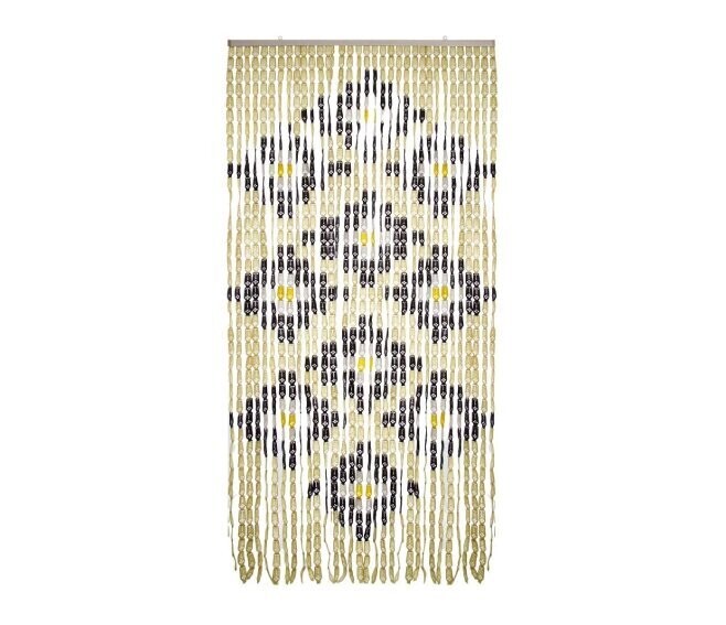 VERDELOOK - TENDA A PIASTRINE 100 X 220 CM. 36 FILI FANTASIA A FIORI BEIGE 665B