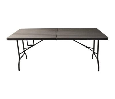 VERDELOOK - TAVOLO RETTANGOLARE PIEGHEVOLE 183 X 76 X 74 CM. MARRONE 2360/33