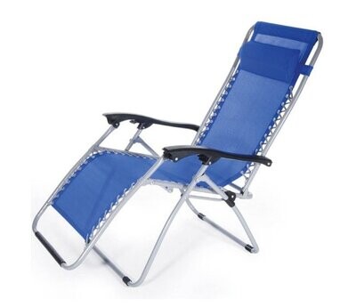 VERDELOOK - IBIZA POLTRONA SDRAIO MULTIPOSIZIONE PIEGHEVOLE BLU 780/56BL