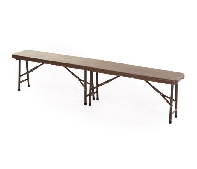 VERDELOOK - PANCA PIEGHEVOLE MARRONE PORTATA 150/200 KG. 183 X 28 X 44 CM. 2360/20