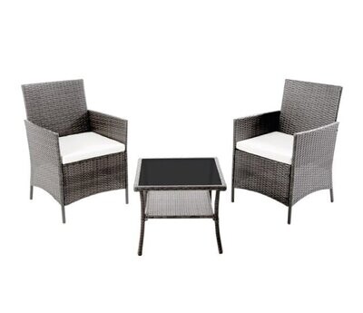 VERDELOOK - SET RITA DA 2 POLTRONE E 1 TAVOLINO EFFETTO RATTAN GRIGIO 760/16 VERDELOOK - SET RITA DA 2 POLTRONE E 1 TAVOLINO EFFETTO RATTAN GRIGIO 760/16