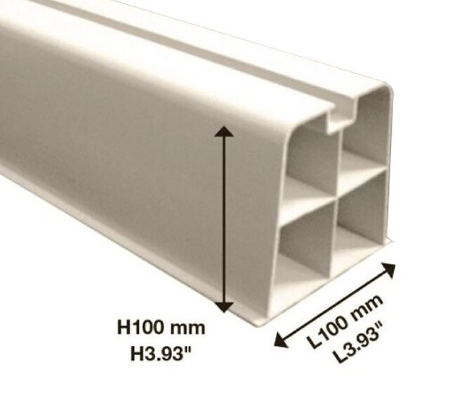 NICCONS - BASE A PAVIMENTO IN PVC RIGIDO AVORIO 100 X 350 MM. PER UNITA' ESTERNE PER CLIMATIZZATORI 160 KG. 9898-036-01