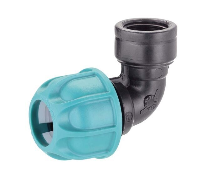 CLABER - RACCORDO A GOMITO DN. 25 MM. FILETTO 3/4” F 90423