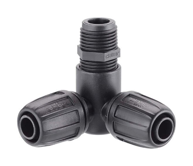 CLABER - BLOCK-SYSTEM RACCORDO AD ANGOLO FILETTO 1/2” 91021