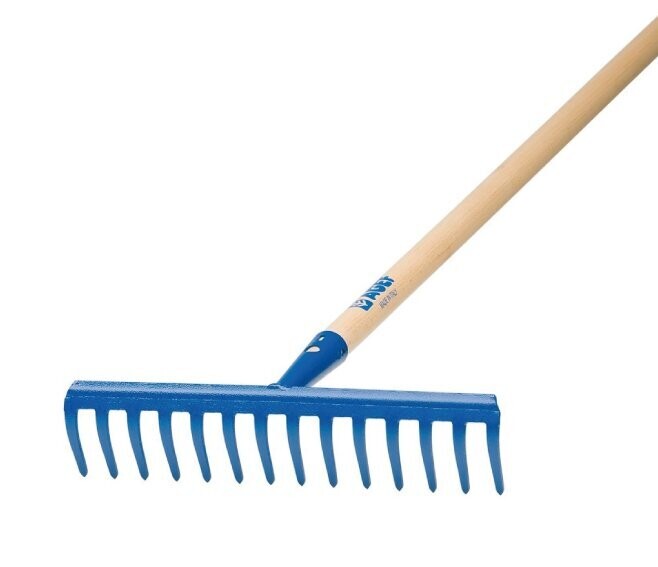 AGEF - RASTRELLO A 14 DENTI CURVI CON MANICO IN LEGNO 130 CM. 58014/4B9SC36G