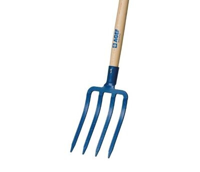 AGEF - FORCA PER VANGARE A 4 DENTI TRIANGOLARI DA 27 CM. MANICO 130 CM. 55027A/4B9SC27G