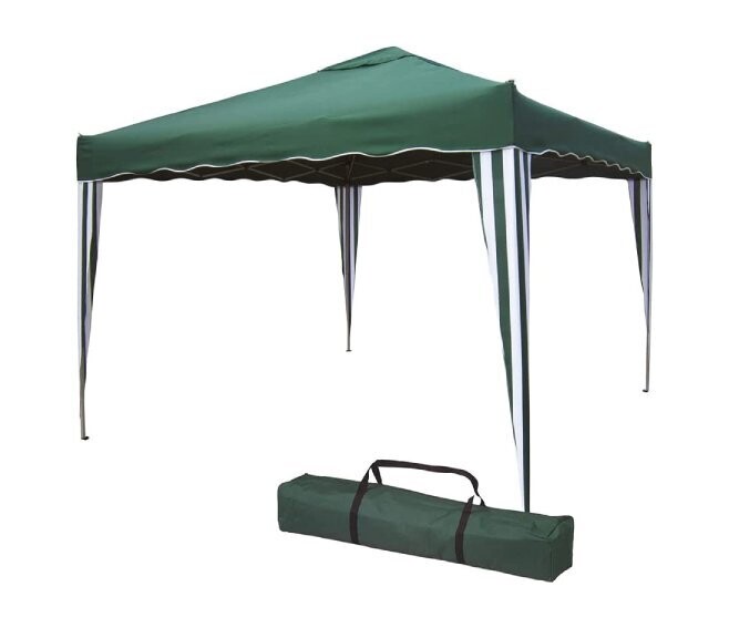 VERDELOOK - GAZEBO PIEGHEVOLE 3 X 3 MT. IN METALLO COPERTURA IN POLIESTERE VERDE CON SACCA 787/3