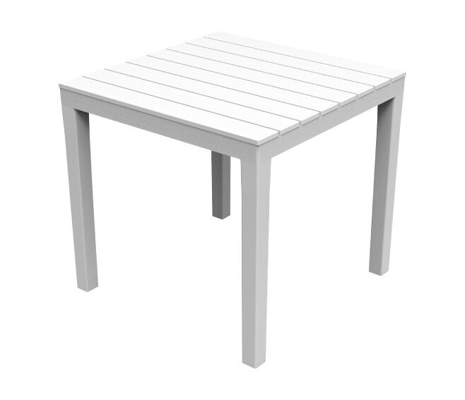 IPAE PROGARDEN - BALI TAVOLO QUADRATO EFFETTO DOGHE 78 X 78 X 73 CM. BIANCO TBL028BI