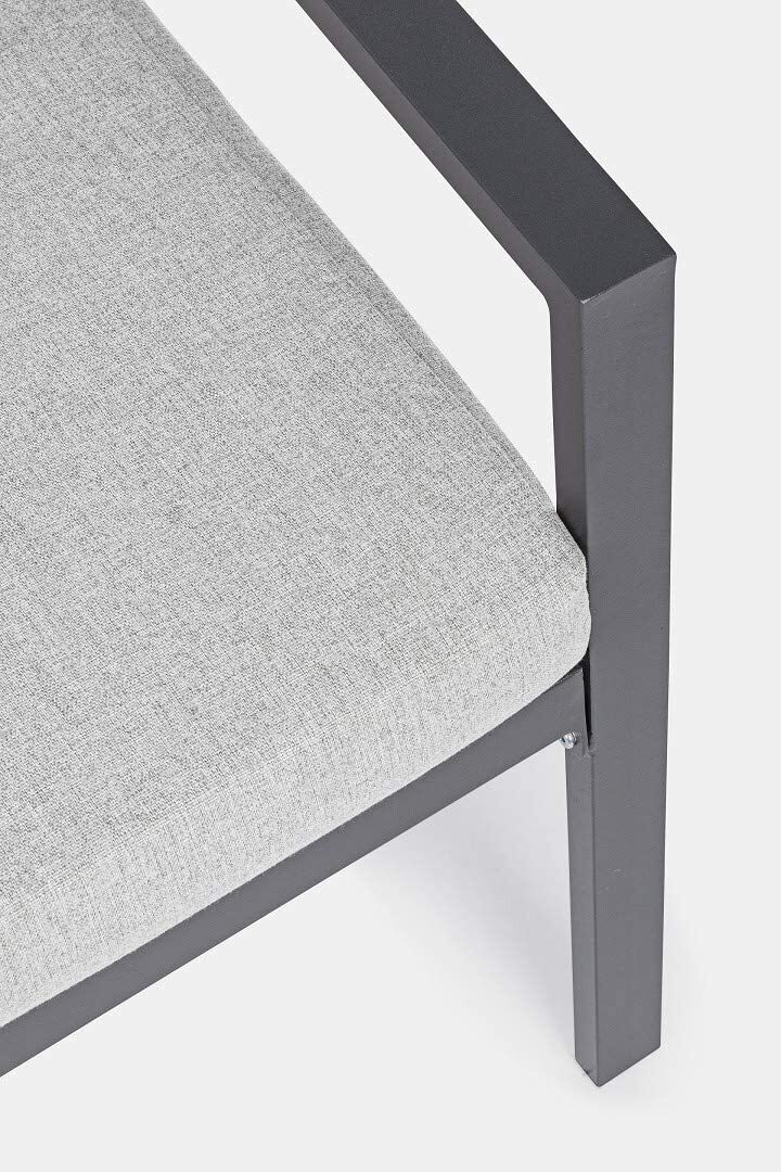 BIZZOTTO - LORILLARD SALOTTO DA GIARDINO CON CUSCINI 4 PZ. ANTRACITE 0662632