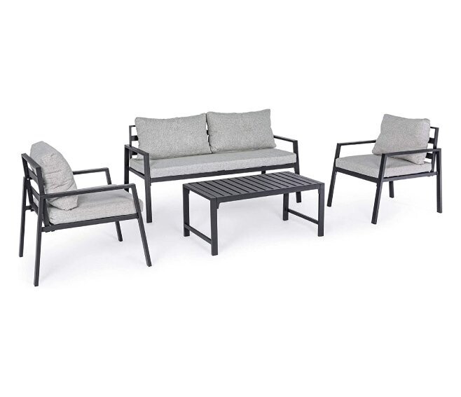 BIZZOTTO - LORILLARD SALOTTO DA GIARDINO CON CUSCINI 4 PZ. ANTRACITE 0662632 BIZZOTTO - LORILLARD SALOTTO DA GIARDINO CON CUSCINI 4 PZ. ANTRACITE 0662632