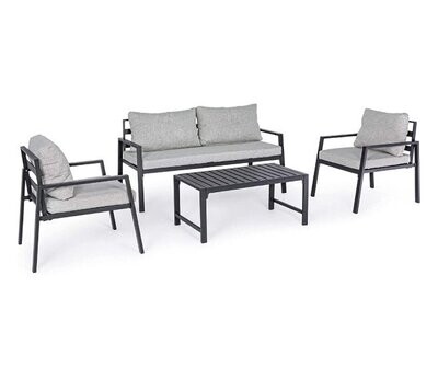 BIZZOTTO - LORILLARD SALOTTO DA GIARDINO CON CUSCINI 4 PZ. ANTRACITE 0662632 BIZZOTTO - LORILLARD SALOTTO DA GIARDINO CON CUSCINI 4 PZ. ANTRACITE 0662632